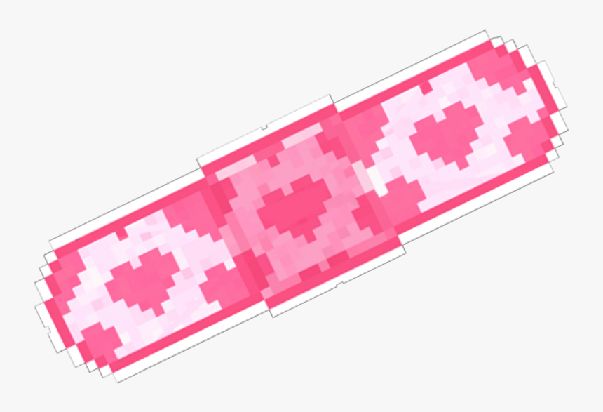 Pink Heart Love Pixel Band-aid Cure - Cute Band Aid Png, Transparent Png, Free Download