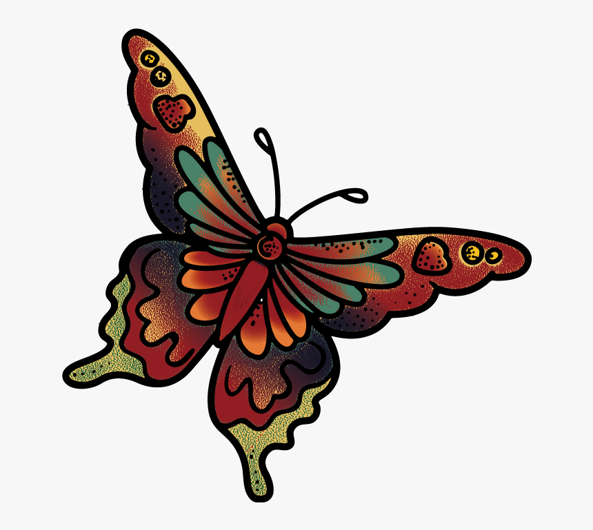 Monarch Butterfly Tattoo Henna Feather - Mariposas Tatuaje Png, Transparent Png, Free Download