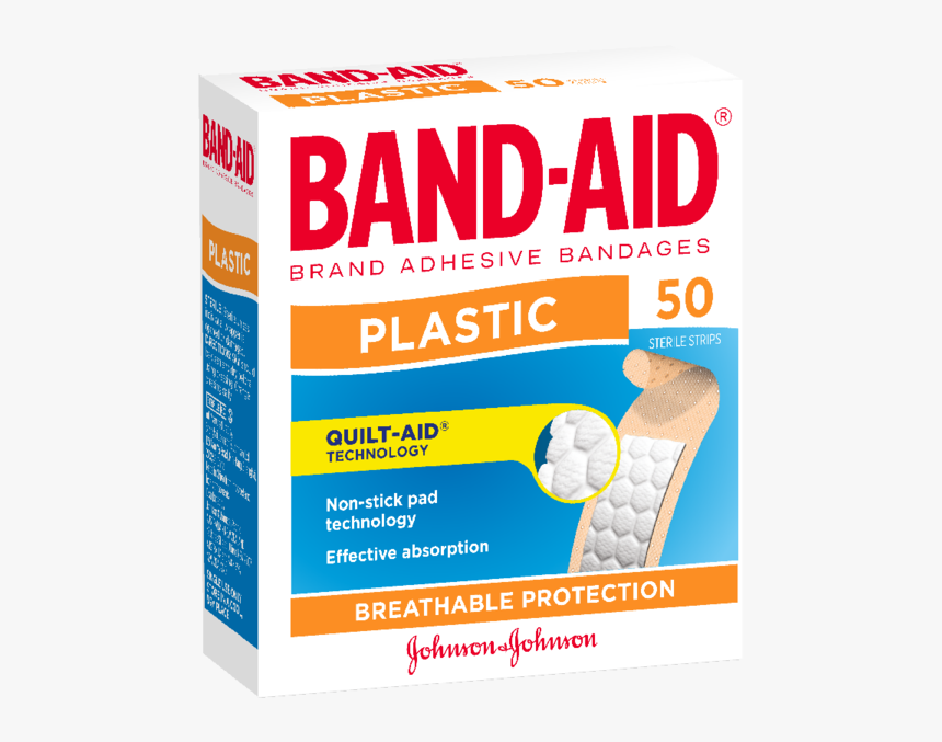 Band-aid Plastic Strips - Band Aid 50 Strips, HD Png Download, Free Download