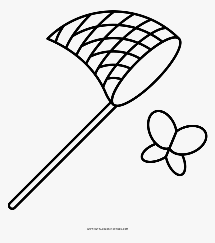 Butterfly Net Coloring Page Ultra Coloring Pages - Net Images For Colouring, HD Png Download, Free Download