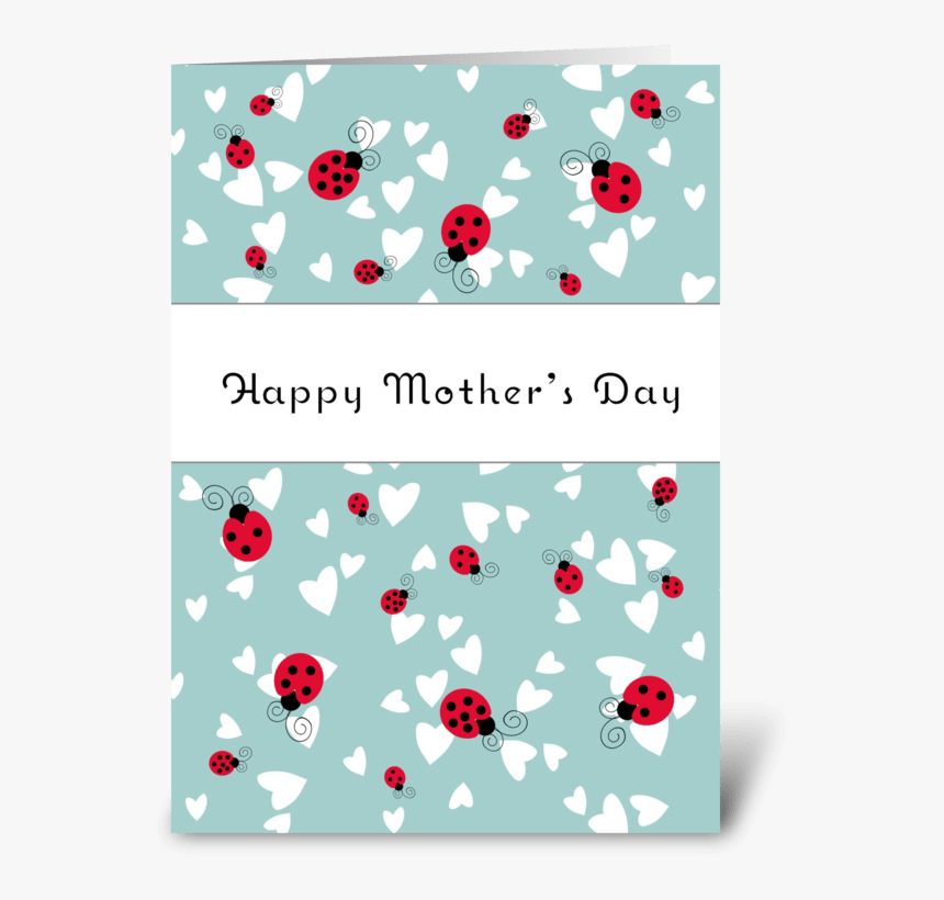 Happy Mother"s Day Ladybugs Greeting Card - Happy Mothers Day Ladybug, HD Png Download, Free Download