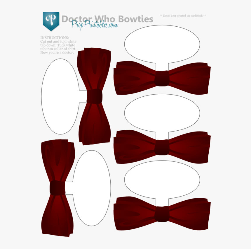 Drawn Bow Tie Doctor Who Clipart , Png Download - Doctor Who Print Outs, Transparent Png, Free Download