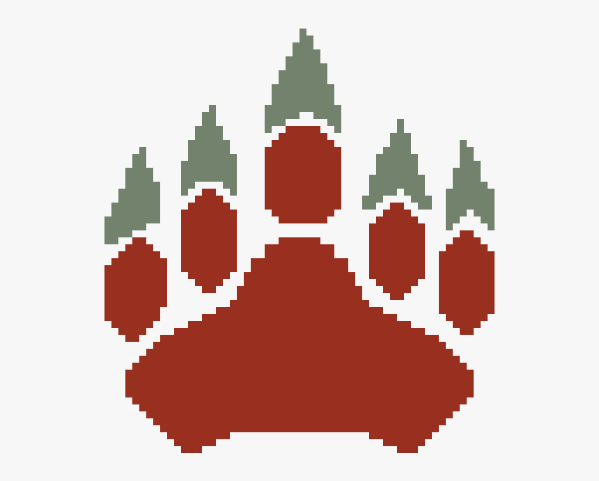 Bear Paw Pixel Art, HD Png Download, Free Download