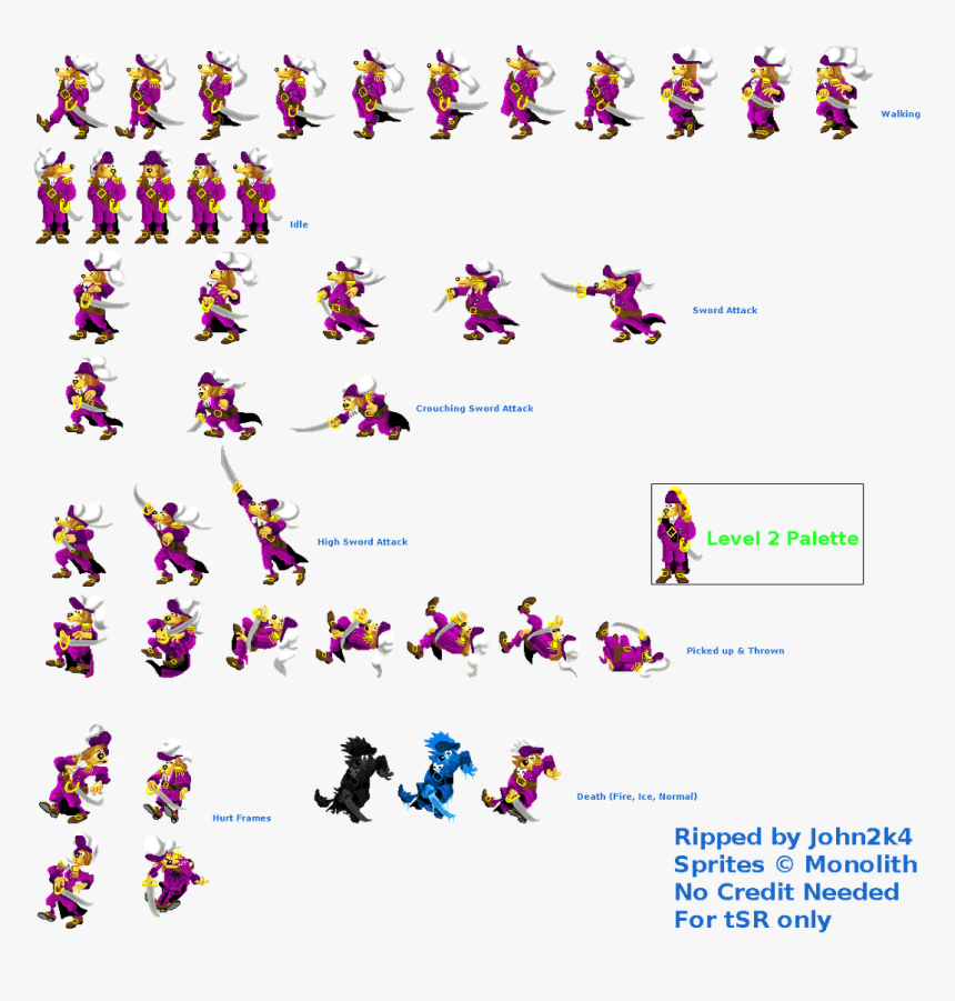 Captainclaw Enemies Officerf ] - Cartoon, HD Png Download, Free Download