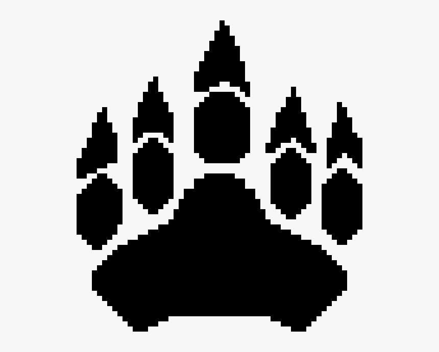 Bear Paw Pixel Art, HD Png Download, Free Download