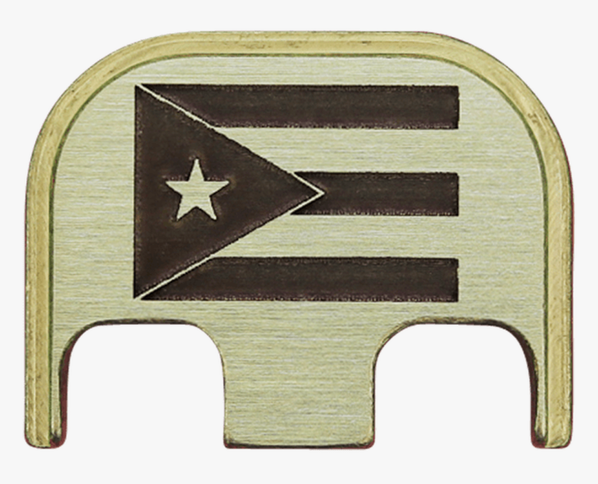 Puerto Rico Flag Brass Brushed Finish Back Plate - Flag Of Cuba, HD Png Download, Free Download