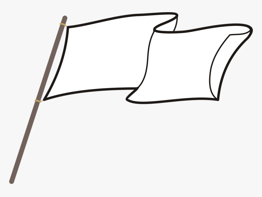Flag, White Flag, Symbol, Heaving, White, Powiewająca - Animasi Bendera Putih Menyerah, HD Png Download, Free Download