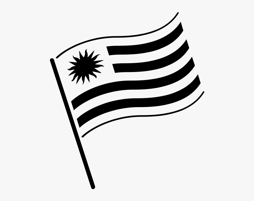 Flag Of Uruguay , Png Download - Malaysia Flag Vector Black And White, Transparent Png, Free Download