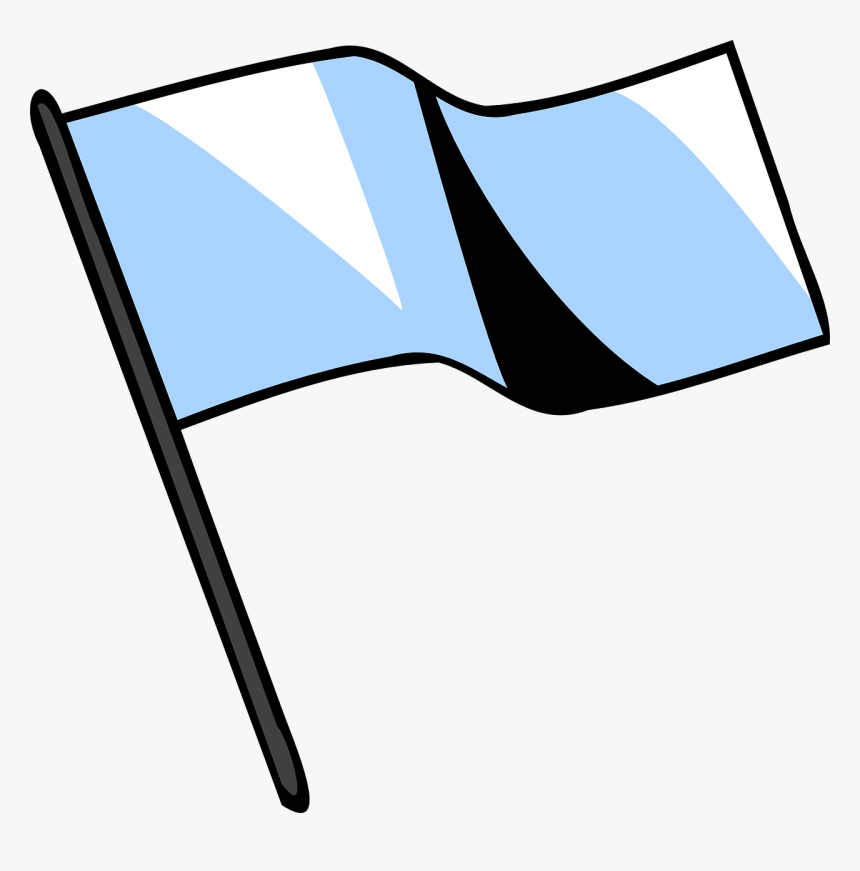 Banner Flag Blue - White Flag Transparent Background, HD Png Download, Free Download