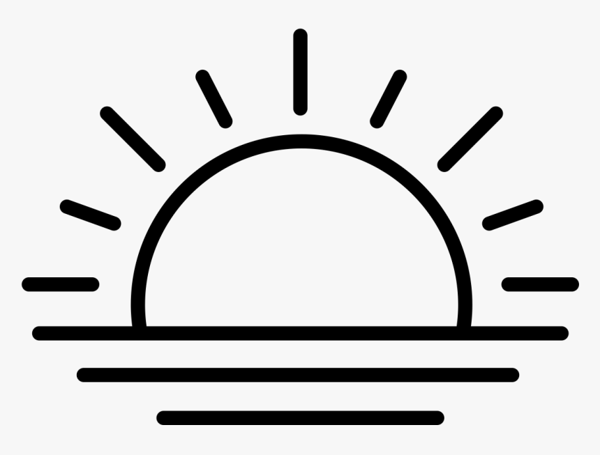 Sunrise Clipart Black And White, HD Png Download, Free Download