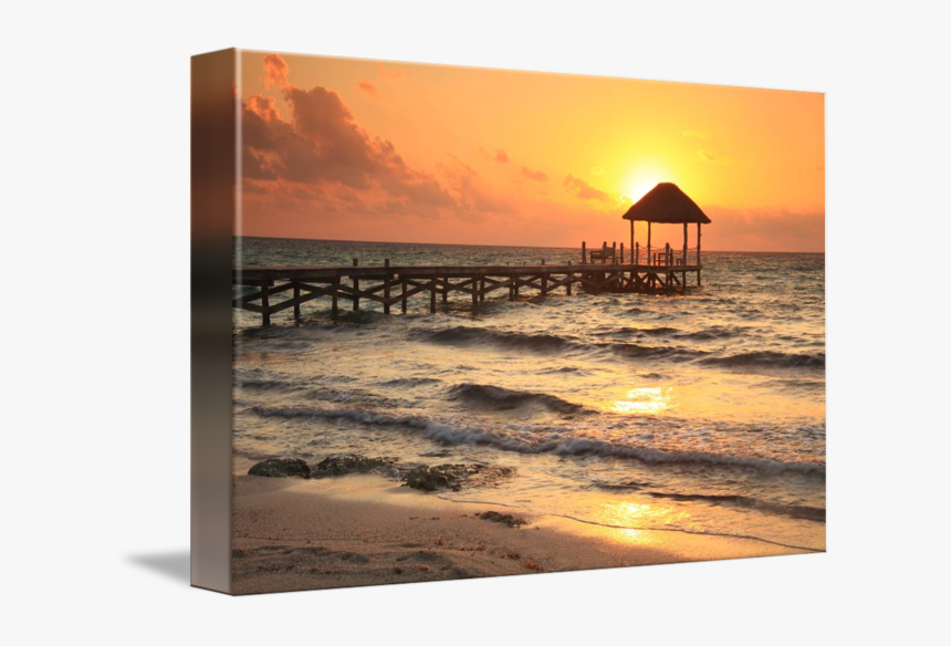 Clip Art Dock Playa Del Carmen - Sea Sunrise Dock, HD Png Download, Free Download