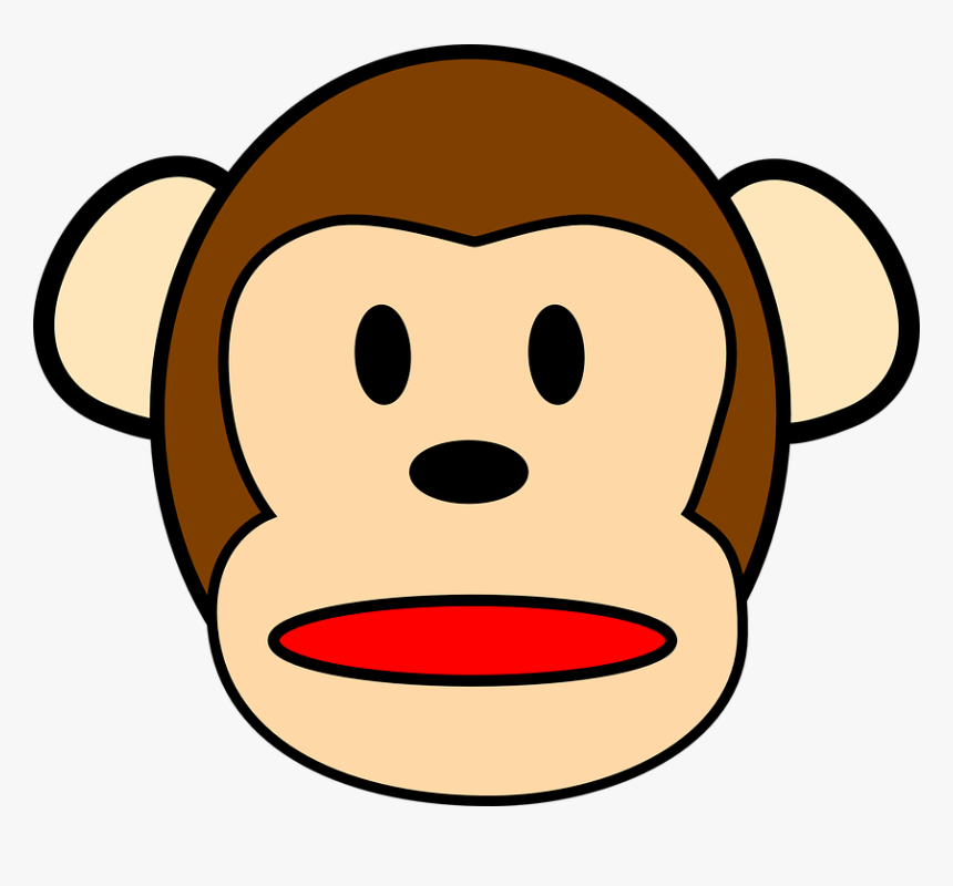 Cartoon Surprised Face - Monkey Face Clipart, HD Png Download, Free Download