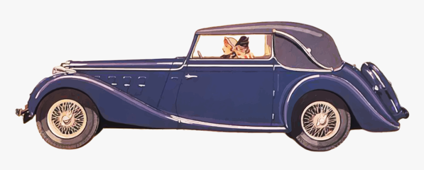 Automobile, Car, Classic, Drive, Driving, Female, Girl - Vintage Car Images Png, Transparent Png, Free Download