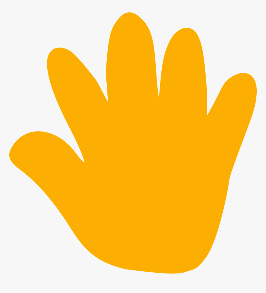 Hand, Print, Orange, Yellow, Cartoon, Wave, Left - Scalable Vector Graphics, HD Png Download, Free Download