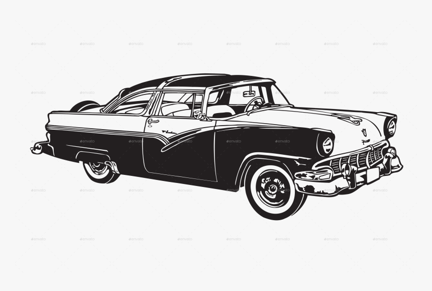 Retro Car Clip Art, HD Png Download, Free Download