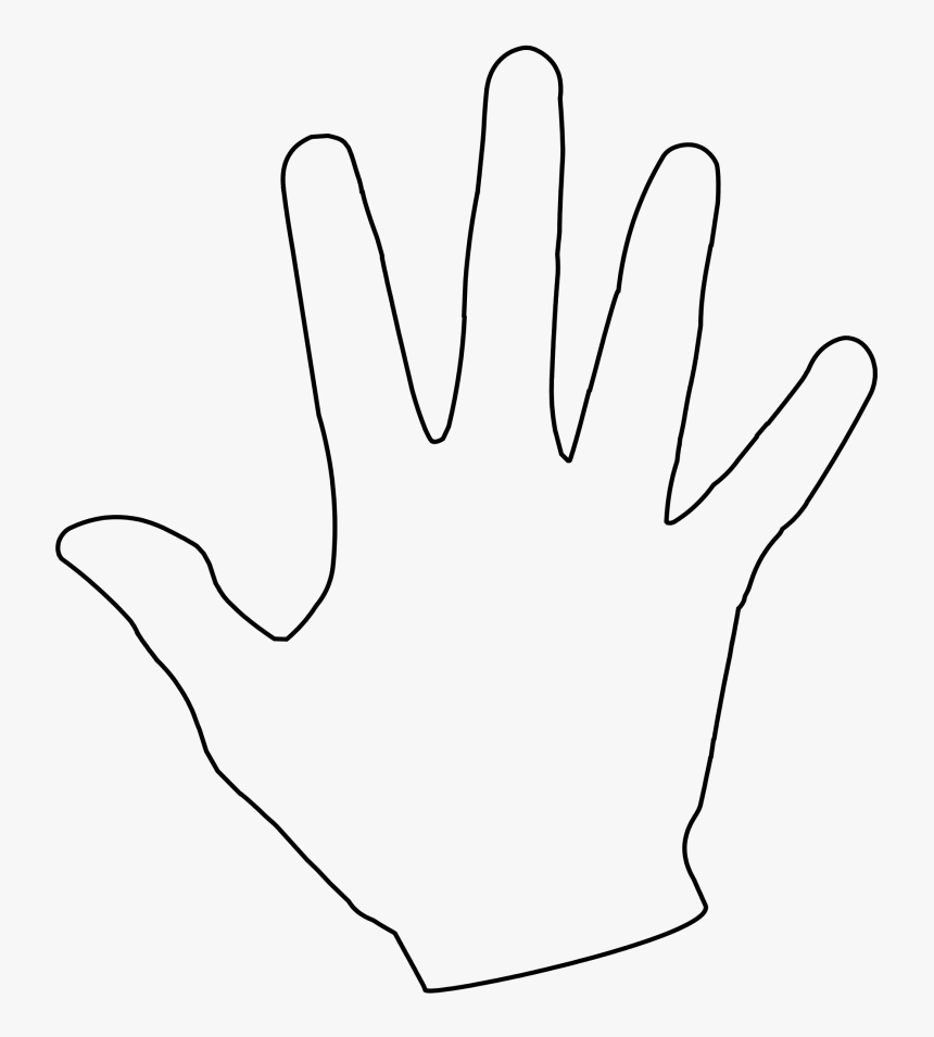 Handprint Outline Clipart Free Hand Outline Clipart Hd Png Download Kindpng