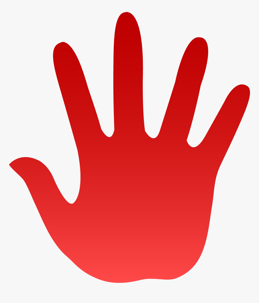 Handprint Drawing Hand Print - Clip Art Red Hand, HD Png Download, Free Download