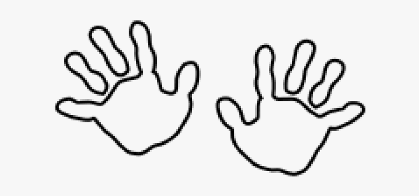 Handprint Outline - Baby Hand Print Outline, HD Png Download, Free Download