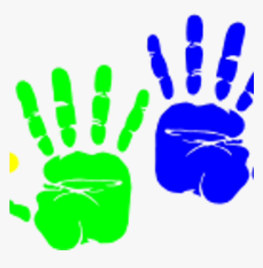 Handprint Clipart 19 Preschool Handprint Clip Art Black - Kids Handprint Clipart, HD Png Download, Free Download