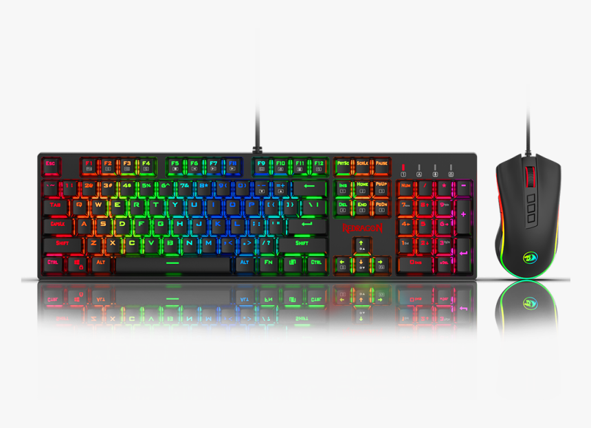 Redragon K582-ba Wired Mechanical Gaming Keyboard & - Gaming Keyboard And Mouse Transparent, HD Png Download, Free Download