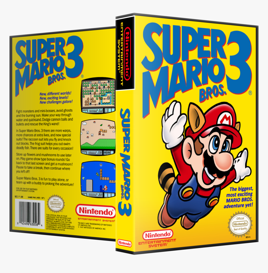 Super Mario 3 Nes Box, HD Png Download, Free Download