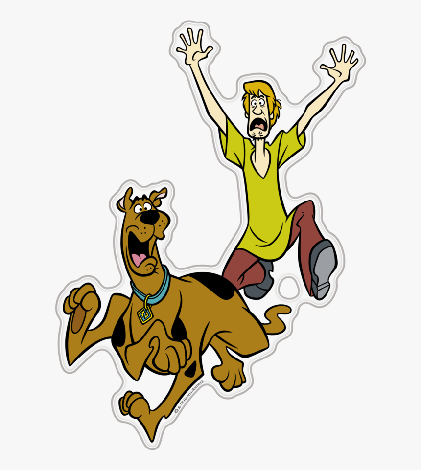 Running Scooby-doo Shaggy Auto Decal, Domed Character - Scooby Doo Cartoon Png, Transparent Png, Free Download