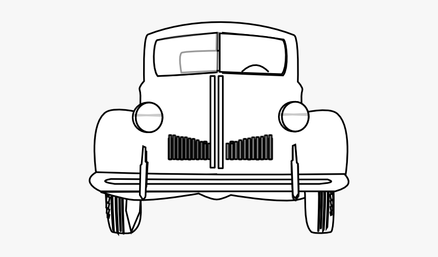 Alloy Classic Car Black White Clipartist - Png Black And White Cars, Transparent Png, Free Download