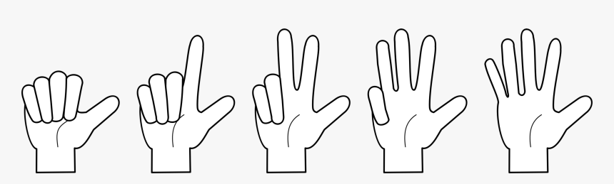 Line Art,angle,symmetry - Counting On Fingers Clip Art, HD Png Download, Free Download