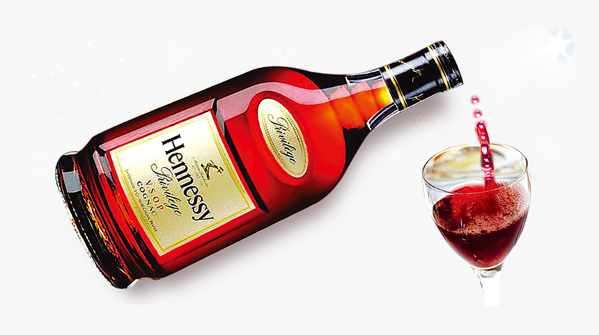 Red Wine Whisky Brandy Liqueur Xo Transprent - Hennessy Bottle Pouring Over, HD Png Download, Free Download