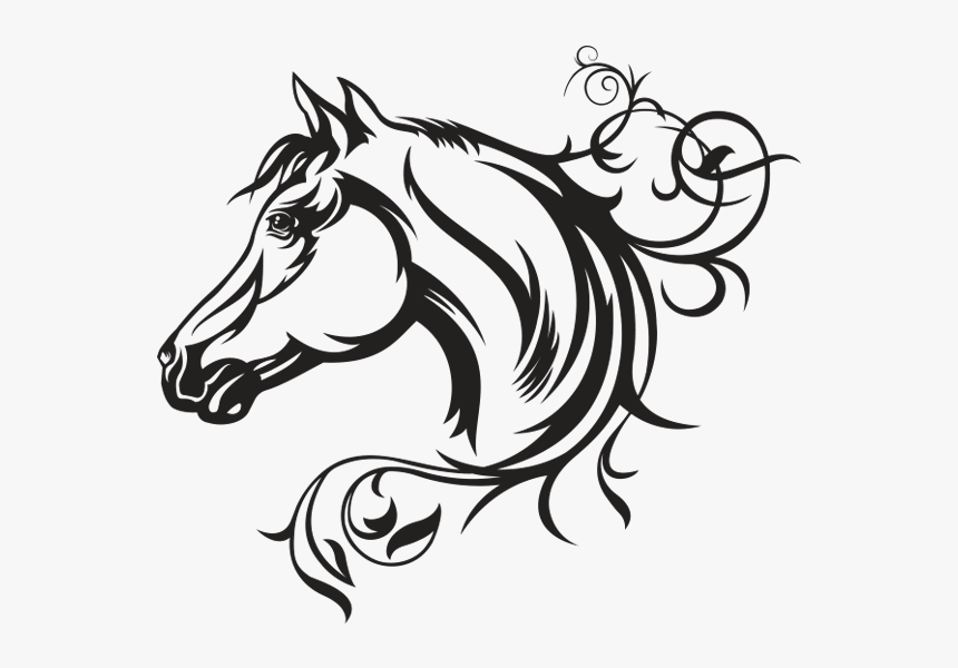 Decal American Quarter Horse Vector Graphics Illustration - Horse Head Vector Png, Transparent Png, Free Download