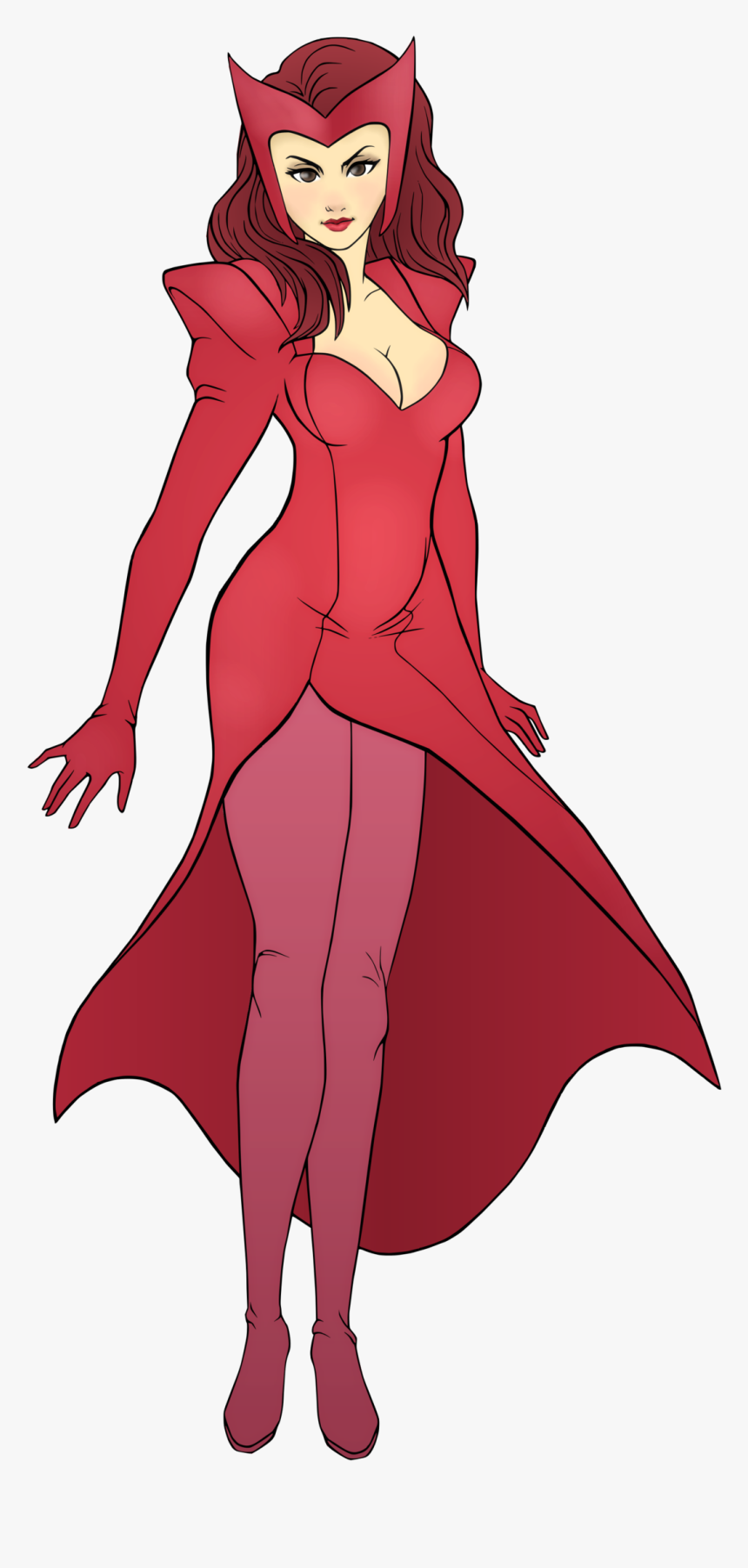 Scarlet Witch Clipart-clipart - Scarlet Witch Easy Drawing, HD Png Download, Free Download