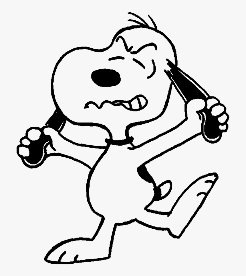 Picture Transparent Library Snoopy Charlie Brown Woodstock - Snoopy Angry, HD Png Download, Free Download