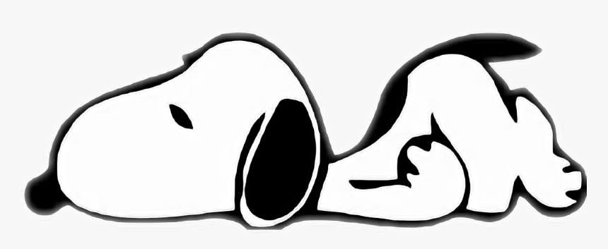 Transparent Laying Down Png - Snoopy Clipart Black And White, Png Download, Free Download