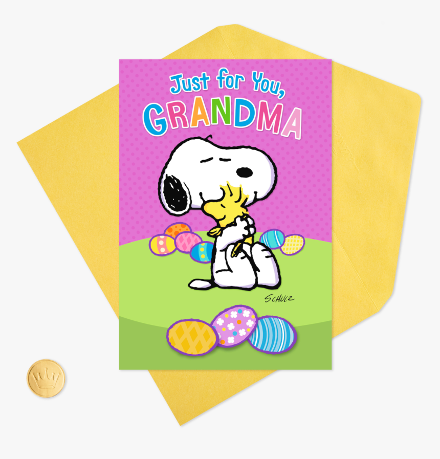 Peanuts® Snoopy And Woodstock Easter Card For Grandma - Cartoon, HD Png Download, Free Download