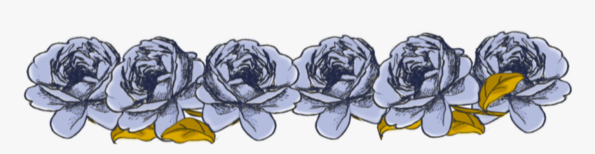 Rose Border Png - Vintage Flower Blue Border, Transparent Png, Free Download