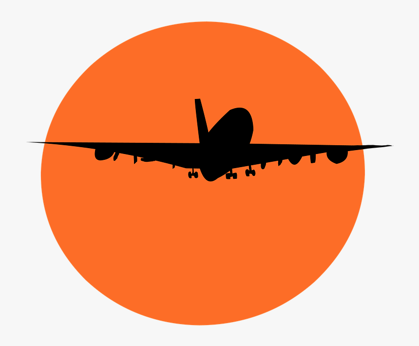 Sun, Star, Aircraft, Fly, Banner, Greeting Card, Sunset - Logo Avion Png, Transparent Png, Free Download