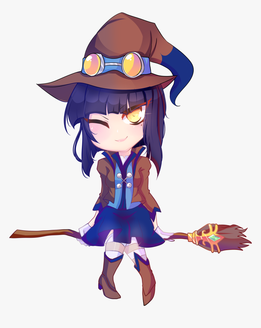 My Friend Shir Chibi Witch Scarlet With Community Colors - Brawlhalla Scarlet Chibi, HD Png Download, Free Download