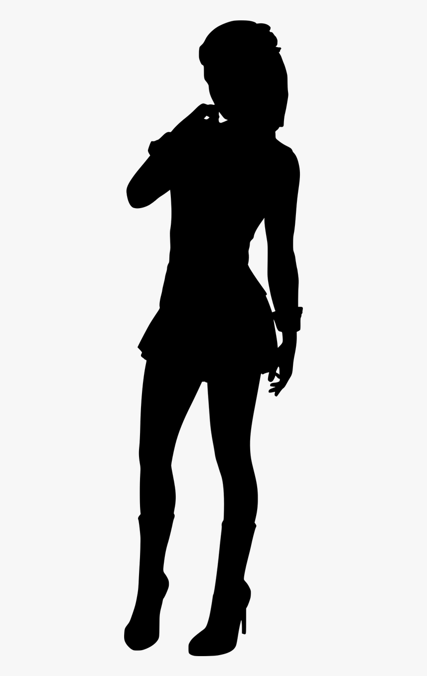 Woman In Skirt Silhouette, HD Png Download, Free Download