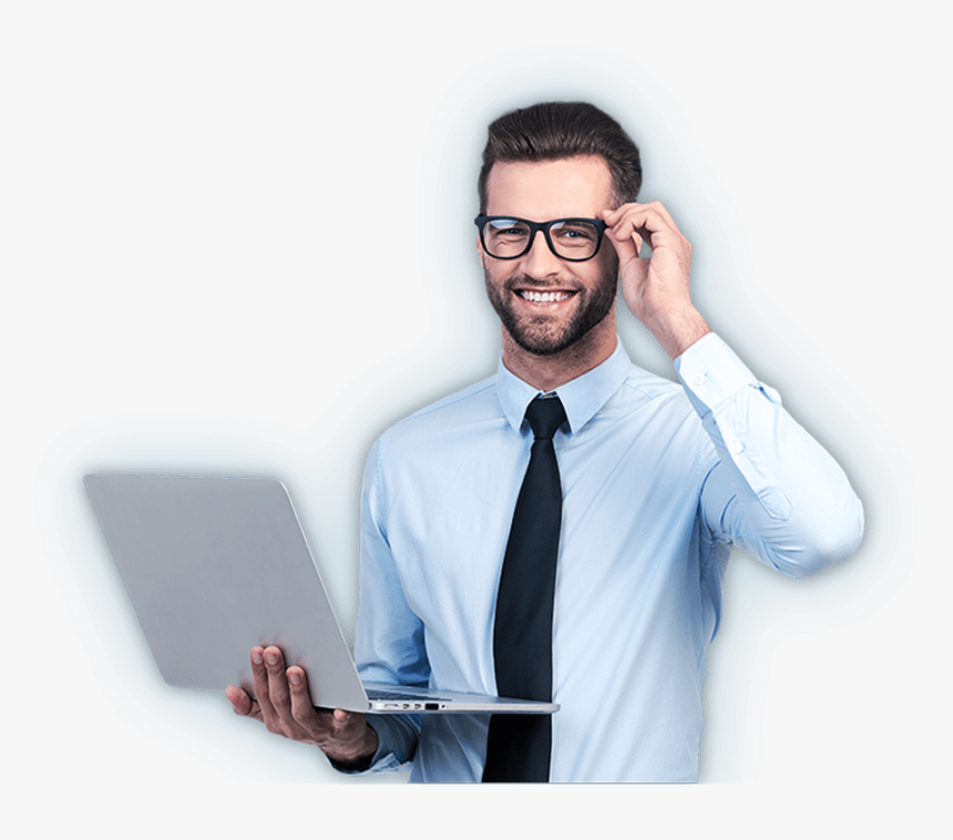 Laptop With Man Png - Men And Laptop Png, Transparent Png, Free Download