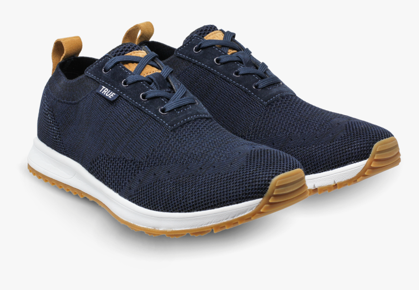 Navy Women"s Knit Dual Shoes Side View"
 Title="navy - Running Shoe, HD Png Download, Free Download