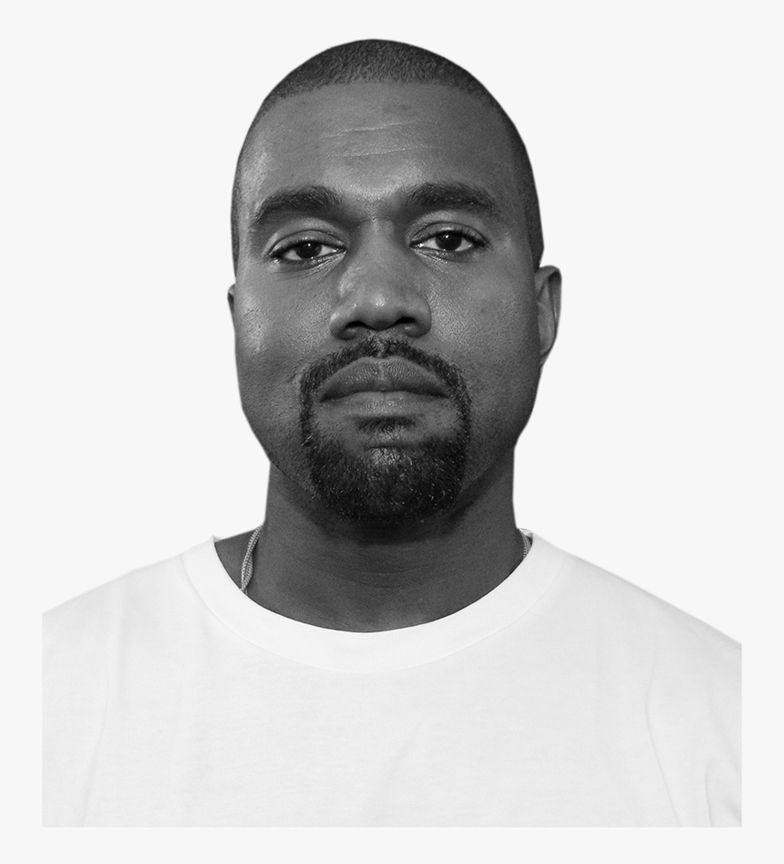 Kanye Face Png - Kanye West Black And White, Transparent Png, Free Download