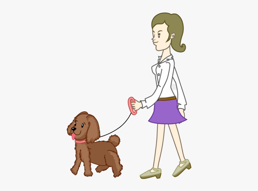 Dog Walking Dog-walking Clipart Transparent Png - Cartoon, Png Download, Free Download