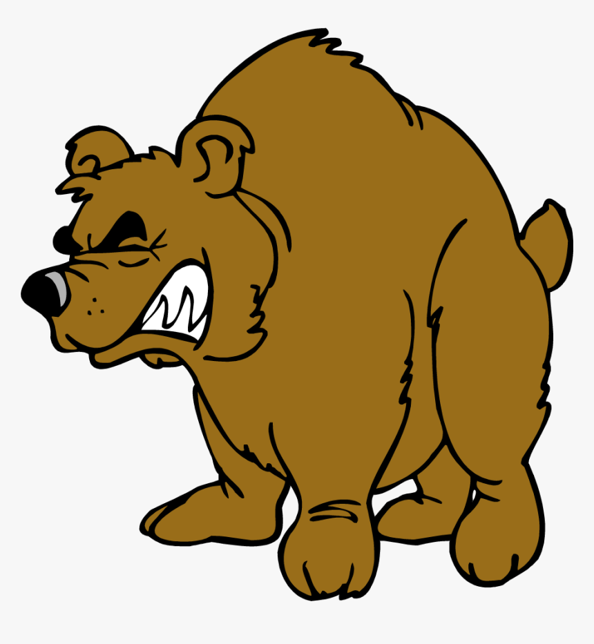 Brown Bear Grizzly Bear Clip Art - Angry Bear Cartoon Png, Transparent Png, Free Download