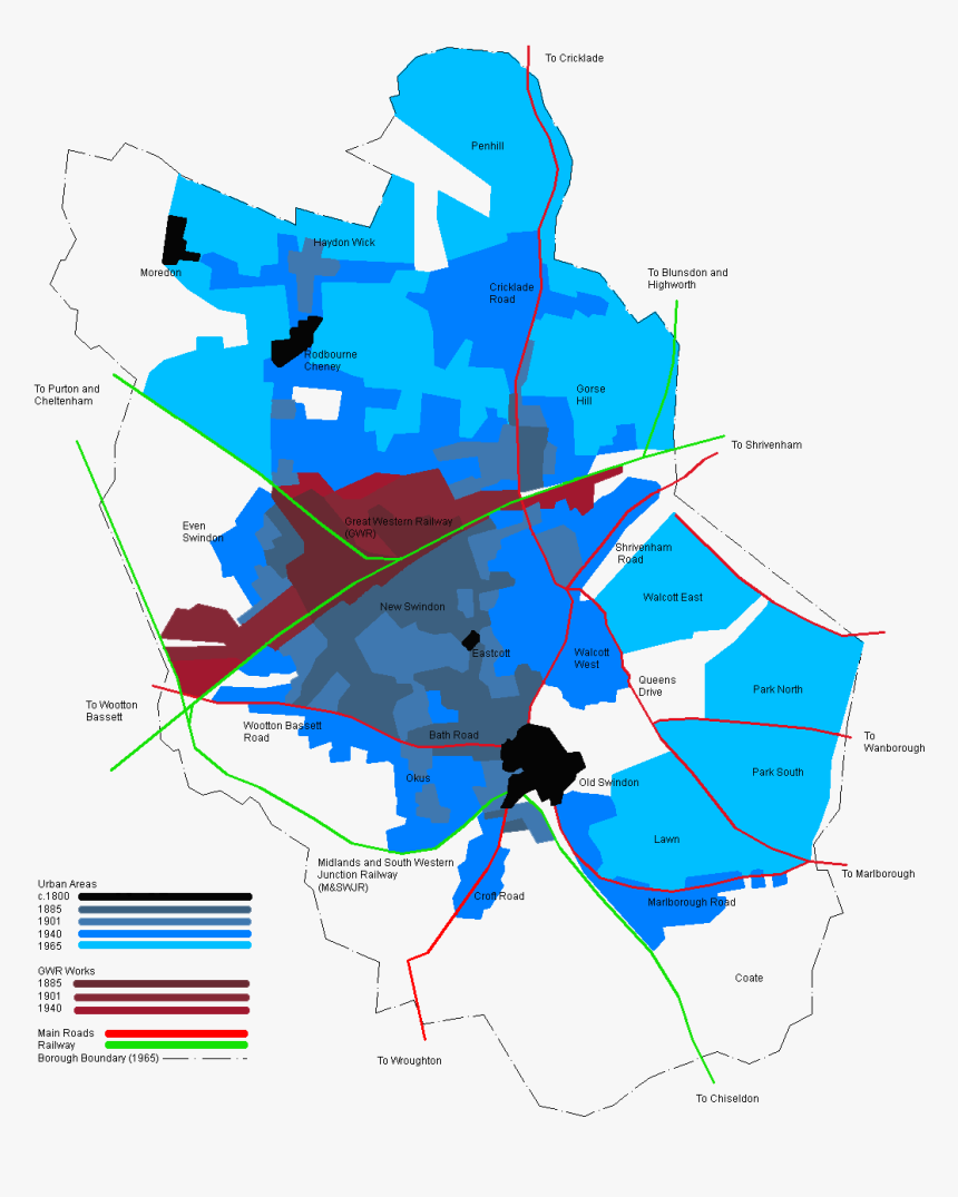 Swindon Urban Growth - Map, HD Png Download, Free Download