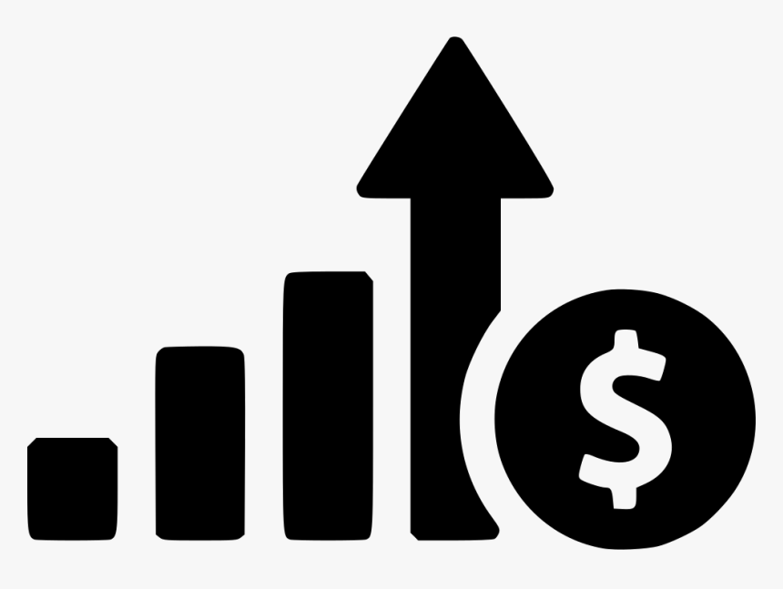 Business Growth Chart Png Transparent Images - Growth Clipart Black And White, Png Download, Free Download