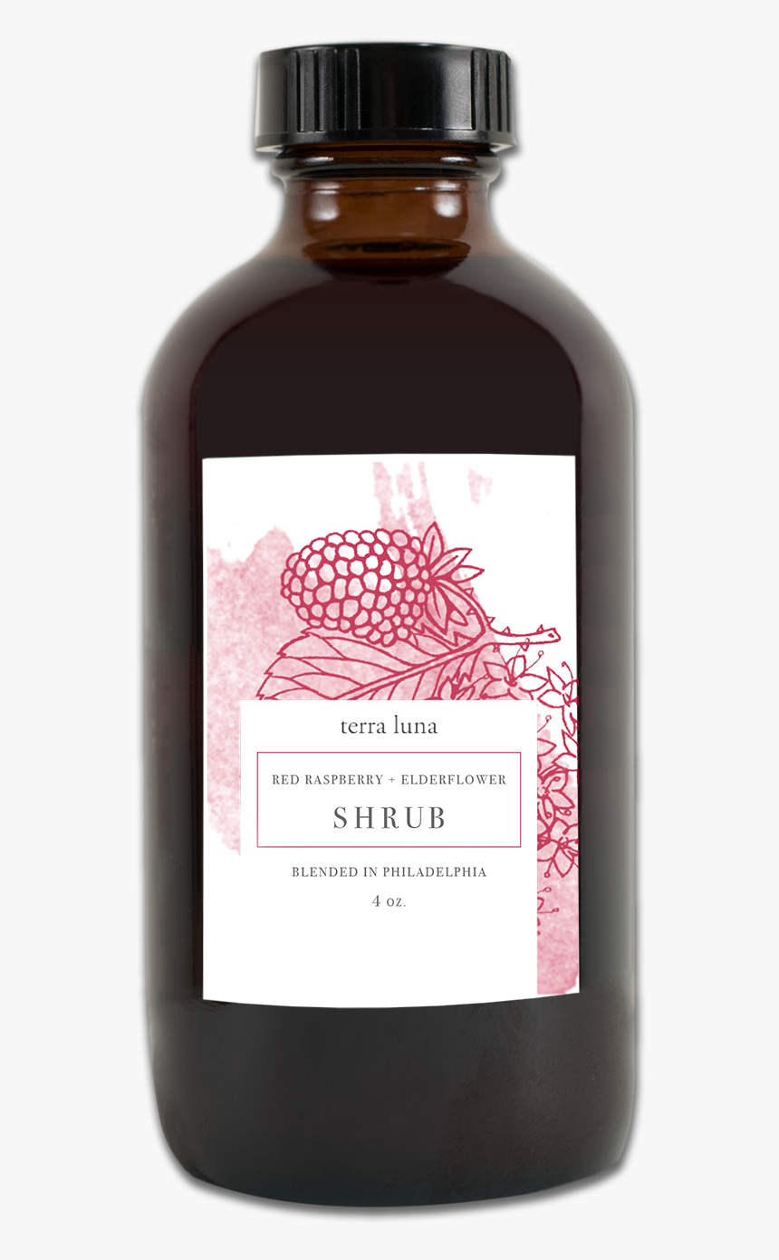 Red Raspberry Elderflower Shrub - Glass Bottle, HD Png Download, Free Download
