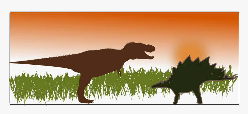 T-rex Vs Stegosaurus Clip Arts - Tyrannosaurus, HD Png Download, Free Download