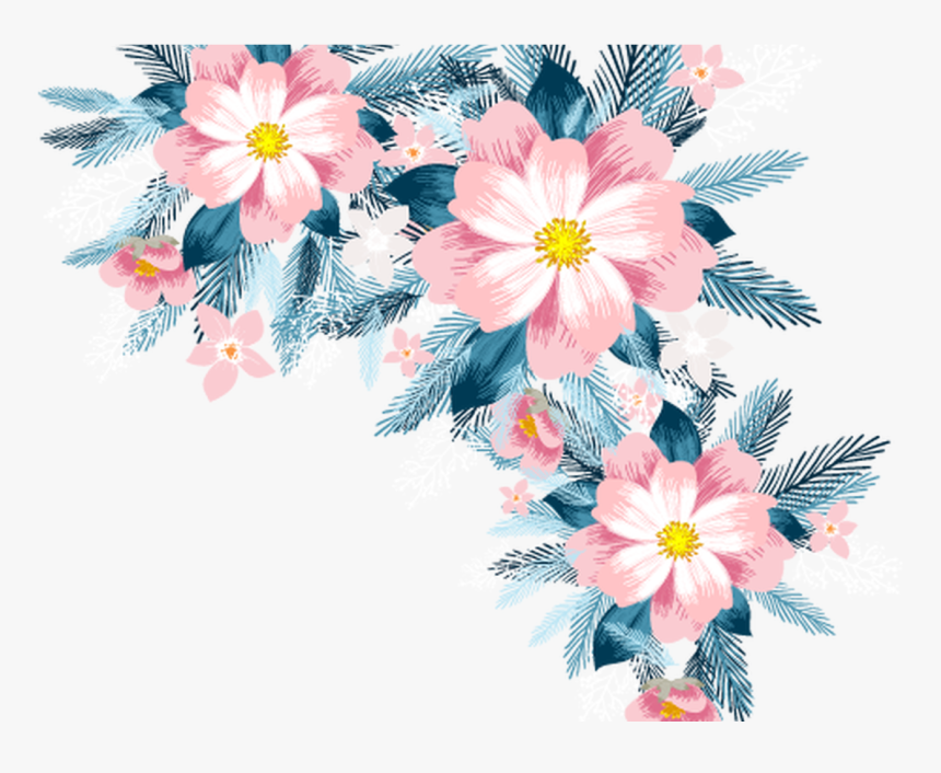 Floral Design Pineapple Cake Flower Vector Flowers - Flower Vector Design Png, Transparent Png, Free Download