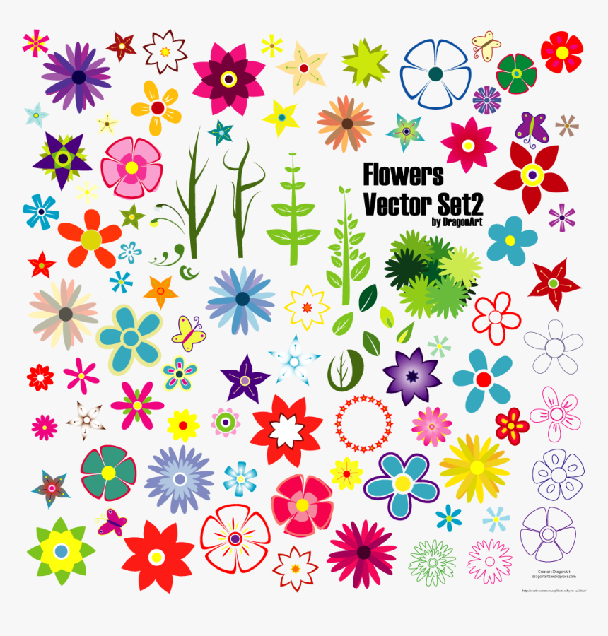 Vector Flower Free Download, HD Png Download, Free Download