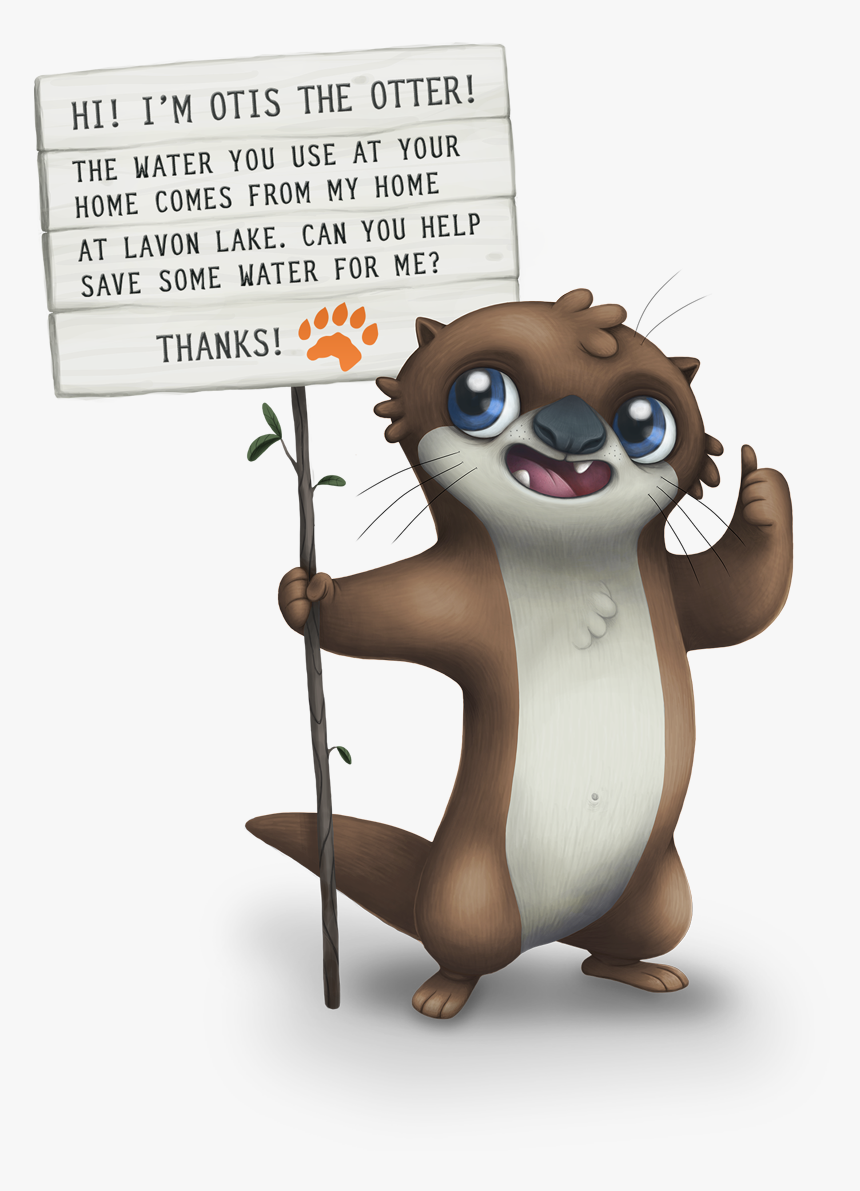 Hi I’m Otis The Otter My Den Is Near Lavon Lake, Where - Otis The Otter, HD Png Download, Free Download